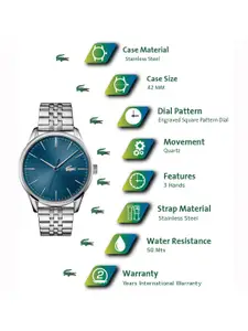 Lacoste Men Teal Blue Vienna Analogue Watch 2011049