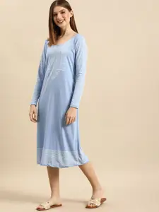 Anouk Blue Ethnic Motif Printed Dress