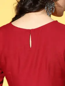 Anouk Gorgeous Red Solid Ready to Wear Lehenga Choli