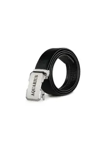 Kastner Men Black Solid Aquarius Belt
