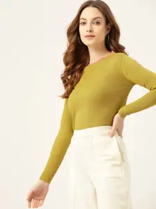 DressBerry Women Mustard Yellow Pullover