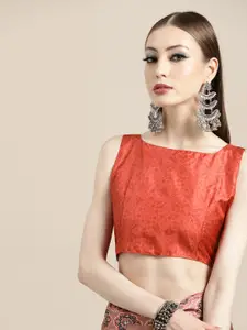 Saree mall Ajrak Satin Saree with Printed border