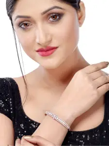Saraf RS Jewellery Rose Gold-Plated Handcrafted Bangle-Style Bracelet