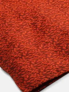 SOJANYA Men Maroon Jacquard Silk Kurta with Churidar & Nehru Jacket