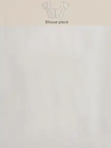 Anouk Blue & White Ethnic Motifs Chanderi Saree