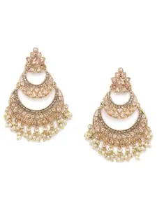 PANASH Gold-Plated Crescent Shaped Chandbalis