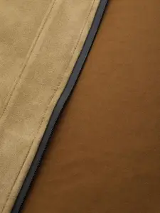 Roadster Men Khaki Suede Finish Bomber Jacket