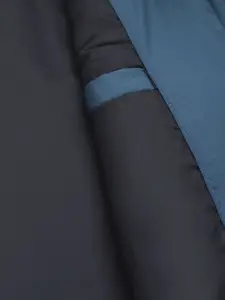 Roadster Men Teal Blue Padded Jacket with Detachable Hood