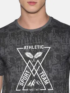 Force NXT Men Pack of 3 Printed Round Neck Super Combed Cotton T-shirts