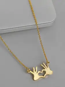 OOMPH Set of 2  Rose Gold Toned & Gold-Toned Alloy Necklace