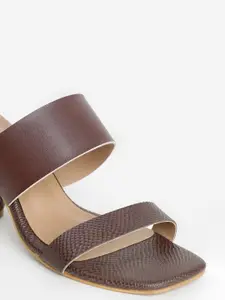 Vishudh Women Brown Embellished Pumps