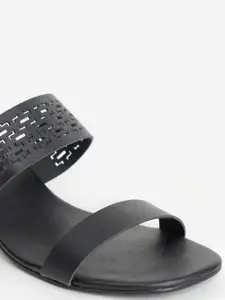 Vishudh Women Black Solid Block Heels