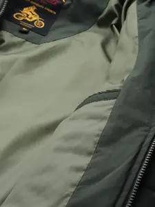 Roadster Men Olive Green Solid Padded Detachable Hood Jacket