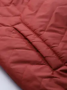 Roadster Men Rust Grey Reversible Padded Jacket