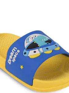 Yellow Bee Boys Yellow Dinosaur Fashion Slippers