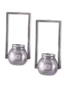 Binnis Wardrobe Silver-Toned Quirky Drop Earrings