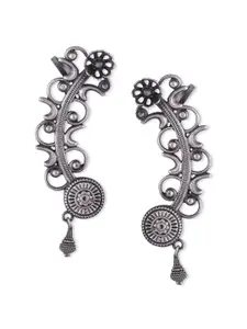 Binnis Wardrobe Silver-Plated Contemporary Ear Cuff Earrings