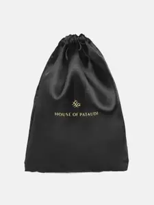 House of Pataudi Men Navy Blue Leather Handcrafted Mules