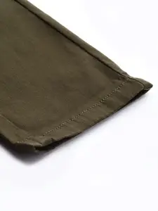 Arrow Sport Men Green Solid Slim Fit Trousers