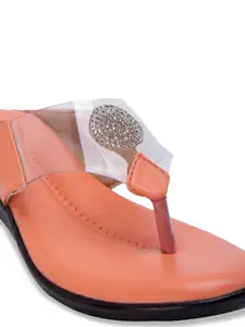 DEAS Women Peach Open Toe Flats