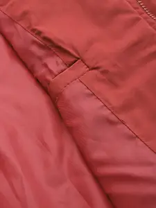 Sztori Men Plus Size Red Solid Padded Jacket with Detachable Hood