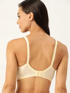 DressBerry Cream-Coloured Floral Lace Everyday Bra - Full Coverage
