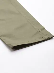 Roadster Men Olive Green Slim Fit Chinos