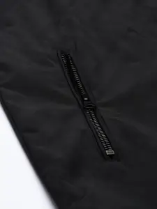 U.S. Polo Assn. Denim Co. U S Polo Assn Denim Co Men Black Brand Logo Printed Lightweight Sporty Jacket