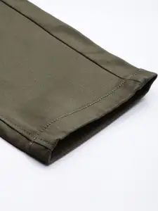 U.S. Polo Assn. U S Polo Assn Men Khaki Self-design Austin Trim Fit Casual Trousers