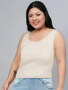 Tokyo Talkies Beige Tank Top