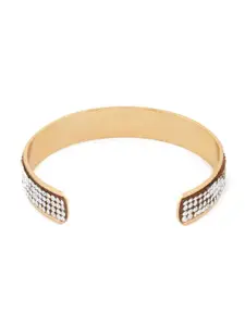 AMI Women Gold-Toned Gold-Plated Cuff Bracelet