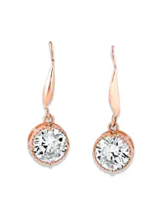 AMI Rose Gold-Plated Contemporary Studs Earrings