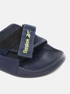 Reebok Men Navy Blue Woven Design Adapt Sliders