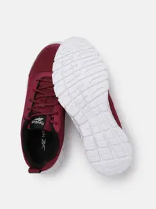 Reebok Women Maroon Woven Design Inspire Running Shoes