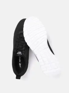 Reebok Men Black & Red Woven Design Inspire Running Shoes