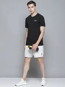 Reebok Men Black Training Essentials Classic Pure Cotton Solid Pure Cotton T-shirt