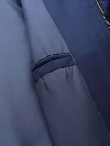 Monte Carlo Women Navy Blue Solid Parka Jacket with Detachable Hood