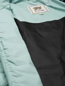 Campus Sutra Men Sea Green Windcheater Padded Jacket