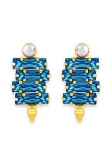 AMI Woman Turquoise Blue Contemporary Drop Earrings