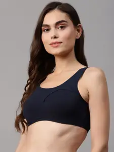 Marks & Spencer Women Navy Blue All day Comfort Workout Bra