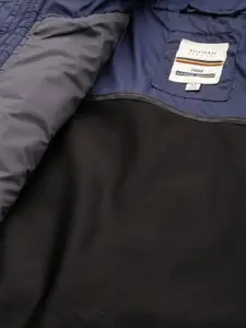 Indian Terrain Men Grey & Blue Colourblocked Insulator Puffer Jacket