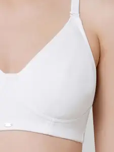 Soie Women Non Padded Non-Wired Full Coverage Stretch Cotton T-shirt Bra