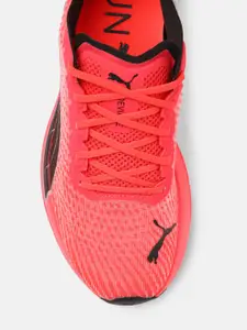 Puma Women Black & Coral Pink Deviate NITRO Running Shoes