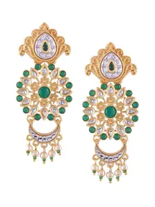 Binnis Wardrobe Gold-Toned Contemporary Drop Earrings