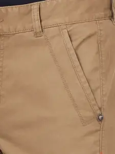 t-base Men Khaki Slim Fit Cargos Trousers
