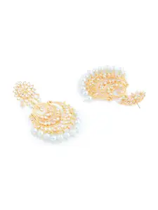 Fida Gold-Toned Contemporary Chandbalis Earrings