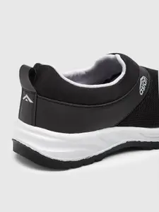 ASIAN Men Black Mesh Running Non-Marking Shoes