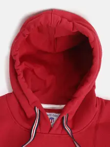 Monte Carlo Boys Red & Black Colourblocked Hooded Sweatshirt