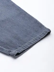 Roadster Women Blue Pure Cotton Jogger Heavy Fade Jeans