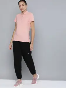 Puma Women Pink Polo Collar Essentials T-shirt